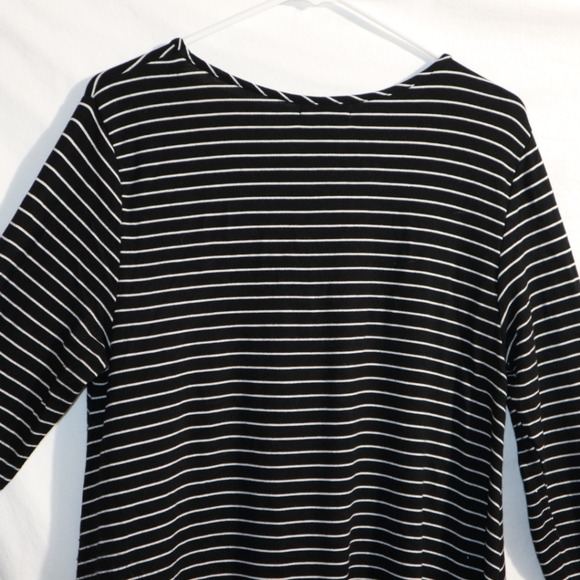 Garnet Hill Black and White Striped Mini Dress - Picture 7 of 9